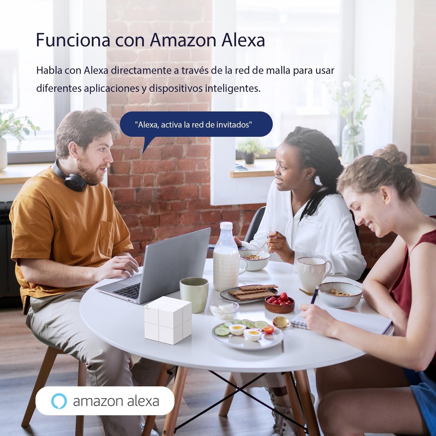 Tenda Nova WiFi Mesh System MW6 - Router WiFi de Malla AC1200, hasta 867 Mbps en 5 GHz, Red de Malla de Doble Banda Gigabit para 90 Dispositivos, Funciona con Alexa, 3-Pack