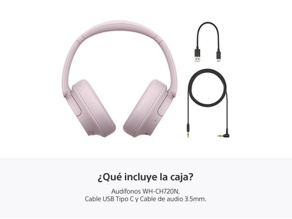 Sony Audífonos inalámbricos WH-CH720N con Noise Canceling, Rosa (Versión Nacional)