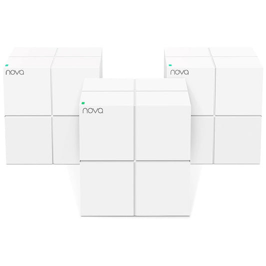 Tenda Nova WiFi Mesh System MW6 - Router WiFi de Malla AC1200, hasta 867 Mbps en 5 GHz, Red de Malla de Doble Banda Gigabit para 90 Dispositivos, Funciona con Alexa, 3-Pack