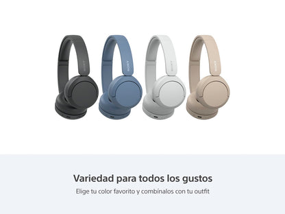 Sony Audífonos Inalámbricos On Ear Wh-Ch520 Hasta 50 Horas de Batería Negro