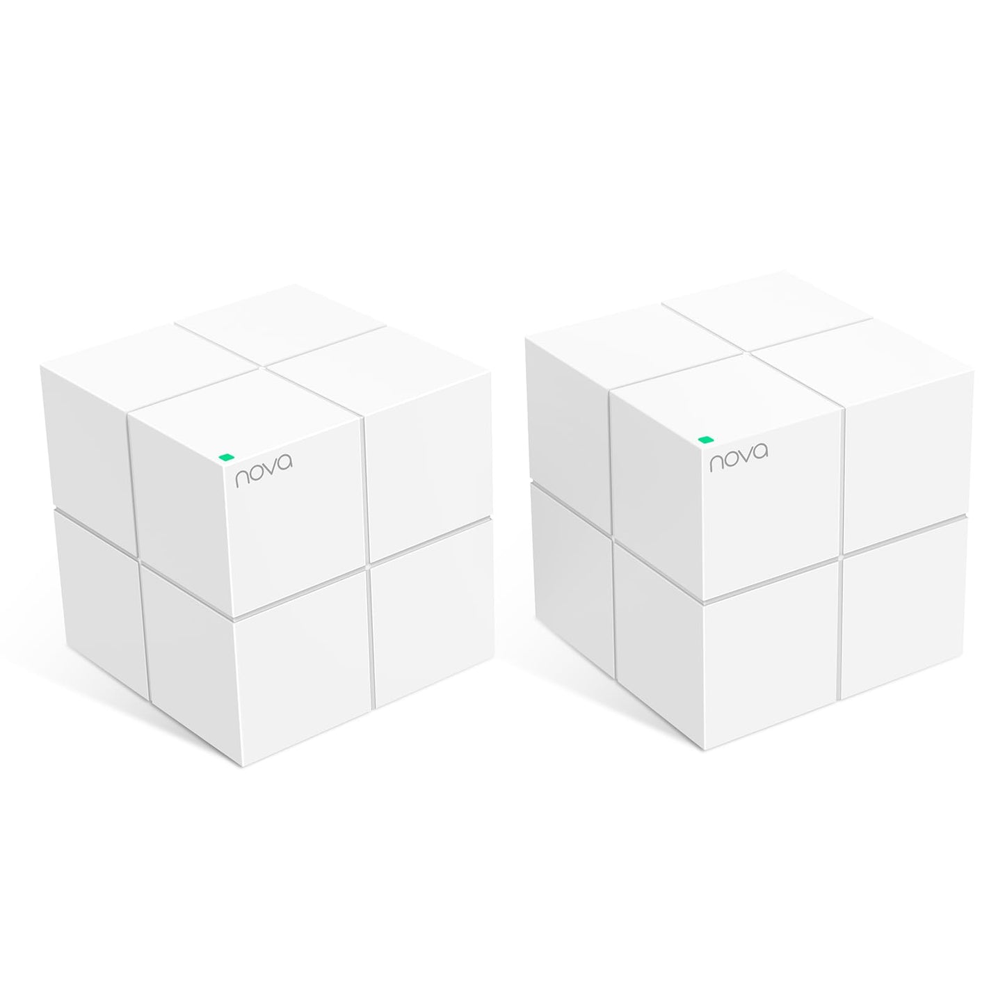 Tenda Nova WiFi Mesh System MW6 - Router WiFi de Malla AC1200, hasta 867 Mbps en 5 GHz, Cubre hasta 200㎡, Red de Malla de Doble Banda Gigabit para 90 Dispositivos, Funciona con Alexa, 2-Pack
