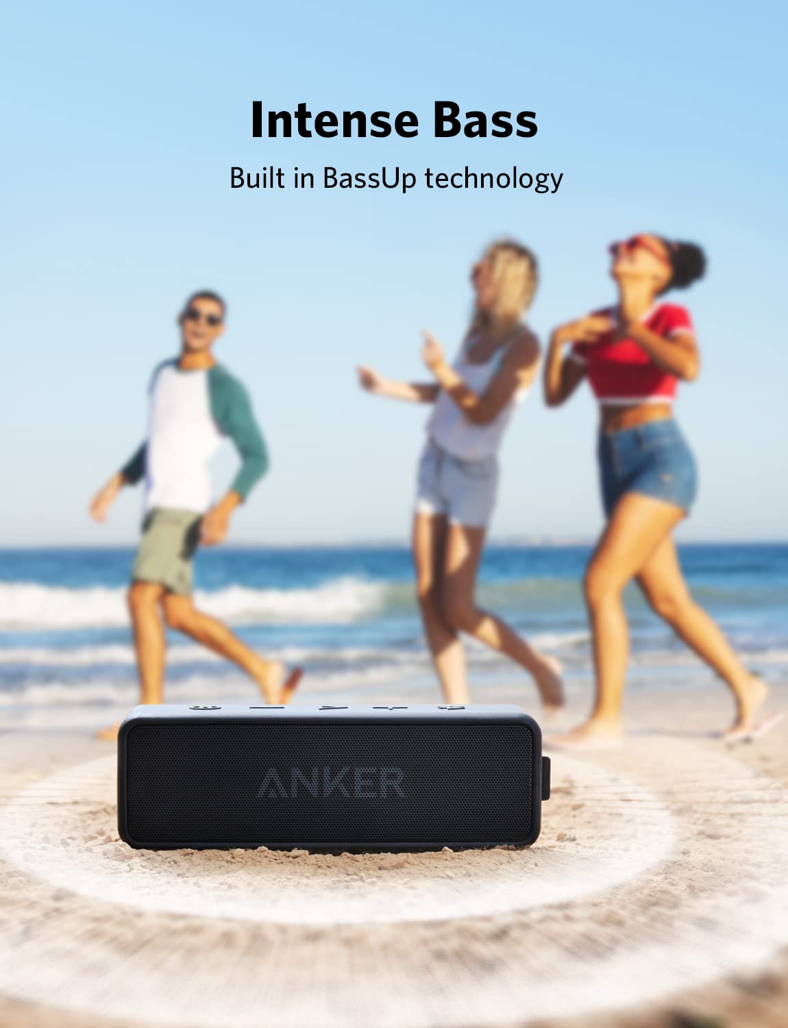 Soundcore Anker 2 Bocina Bluetooth Potente, hasta 24 Horas, protección contra el Agua IPX7, Graves enormes con Dos Controladores de Graves