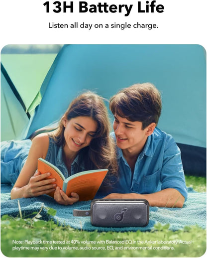 Soundcore by Anker Motion 300 Bocinas Portátiles Inalámbricas Bluetooth Hi-Res 30W, BassUp, SmartTune, 13h de Reproducción, IPX7, Ideal para Jardín, Camping y Senderismo