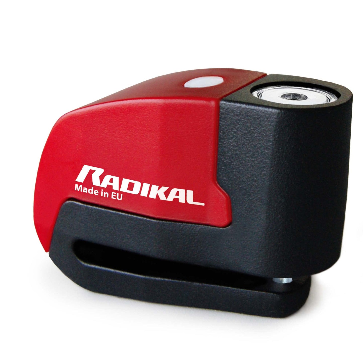RADIKAL RK6 Candado Moto Disco Alarma 120db ON/OFF, Warning Avisador, Módulo Remplazable Impermeable, Pila Litio, Universal Motos Scooters Bicicletas Patinetes, Antirrobo Pinza Disco Freno