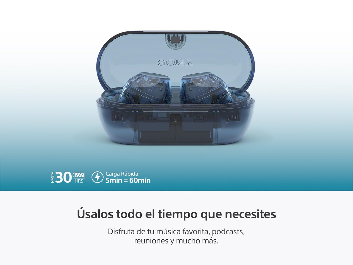 Sony WF-C710N Auriculares inalámbricos con cancelación de Ruido, hasta 30 Horas de batería, Ligeros y compactos, Color Azul
