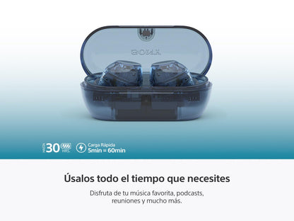 Sony WF-C710N Auriculares inalámbricos con cancelación de Ruido, hasta 30 Horas de batería, Ligeros y compactos, Color Azul