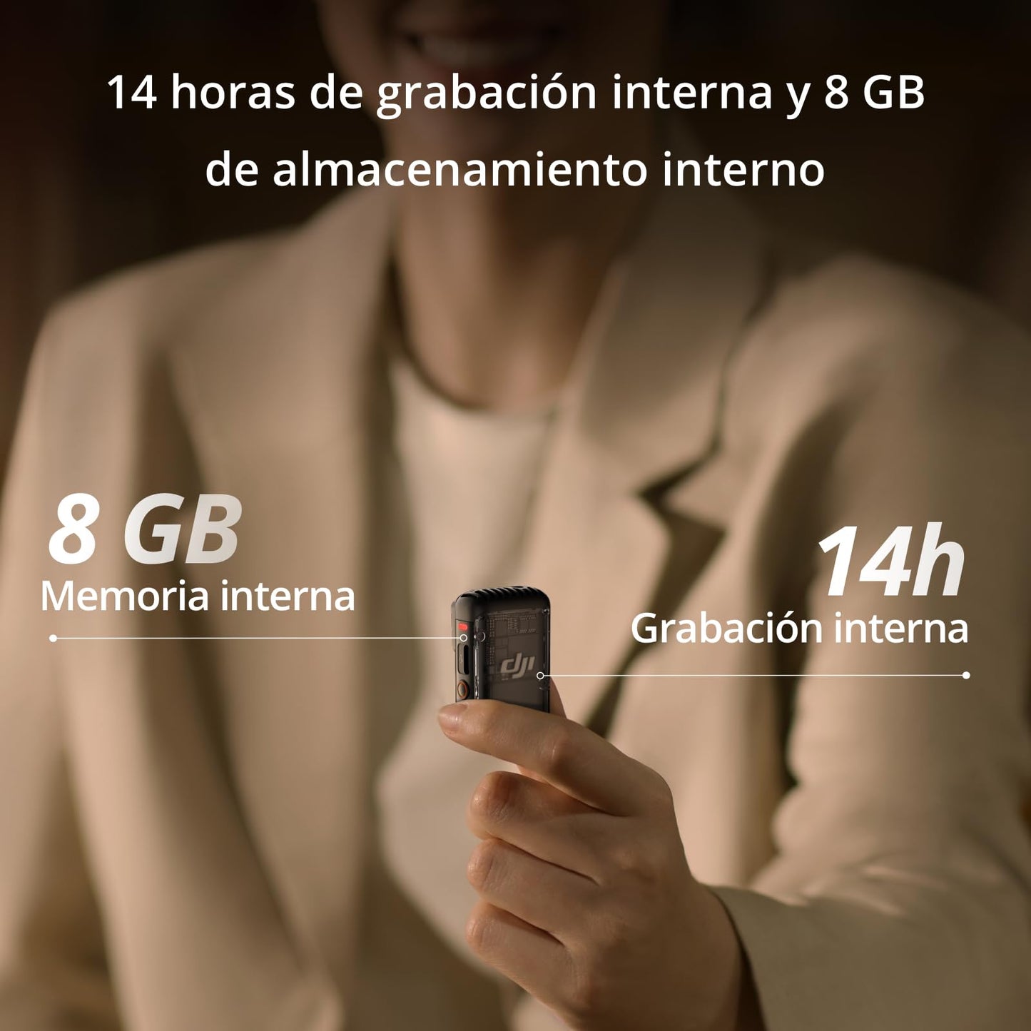 Dji Micrófono Inalámbrico Mic 2 Cancelación De Ruido Inteligente Shadow Black