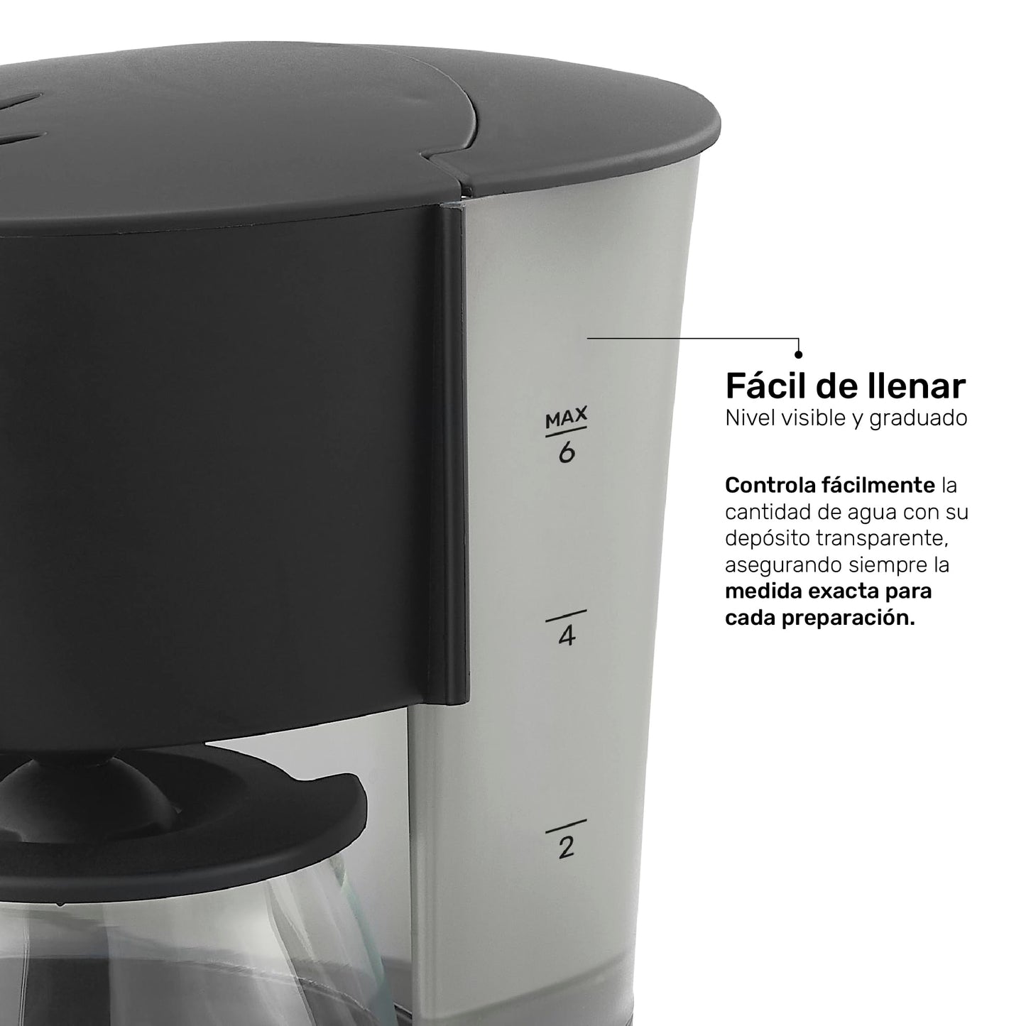 Taurus Cafetera de Goteo Coffee Max 6 Filtro Permanente Negro