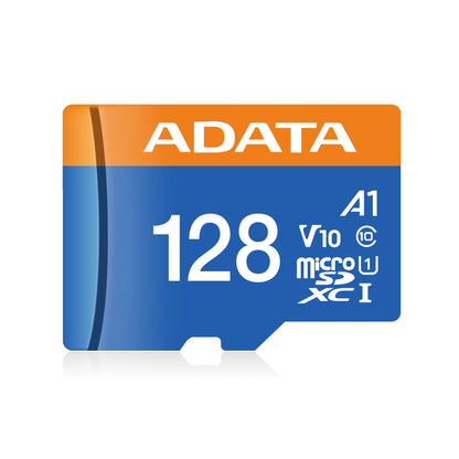 ADATA 128 GB Tarjeta de Memoria Micro SDXC con Adaptador Color Negro con Azul A1 (Clase 10)