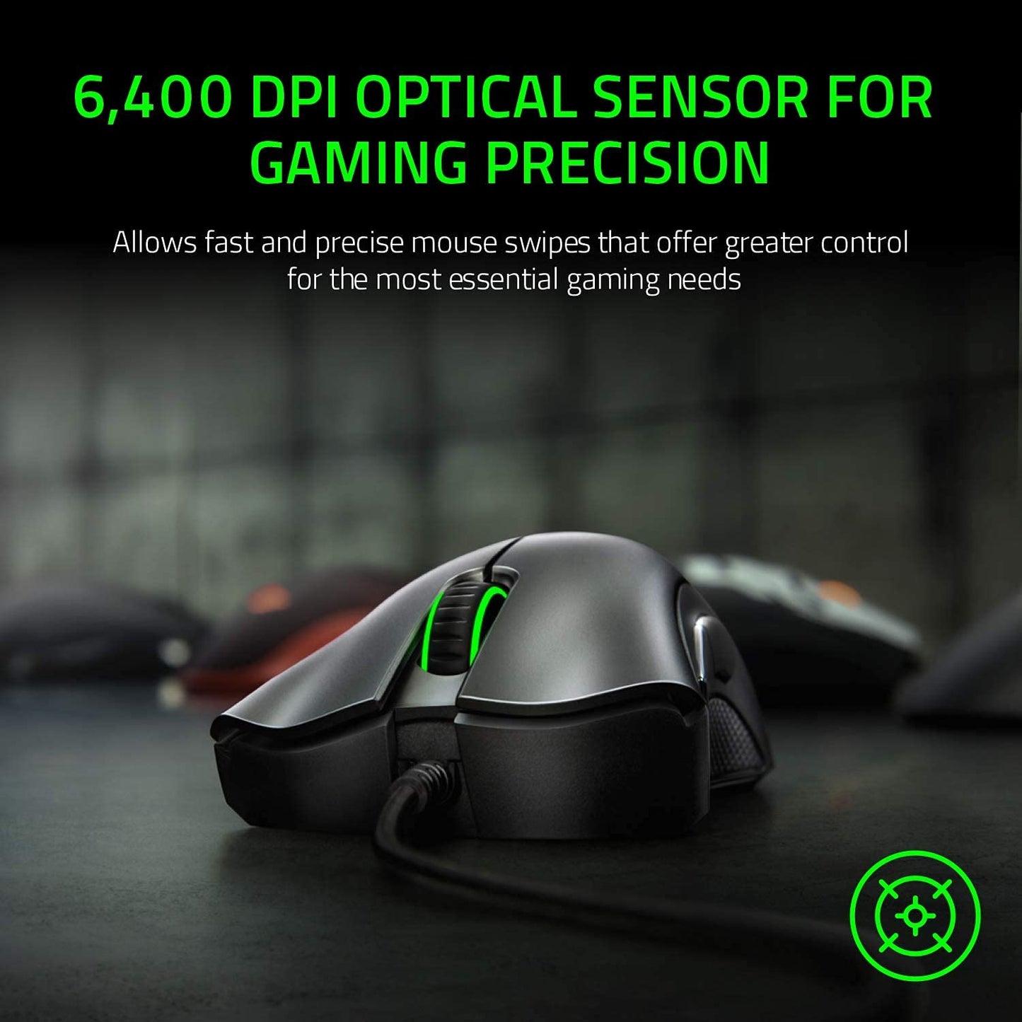 Razer DeathAdder Essential - Mouse para Gaming con Sensor óptico de 6400 dpi, 5 Botones programables, interruptores mecánicos, empuñaduras Laterales de Goma, Color Negro