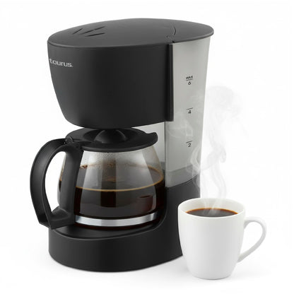 Taurus Cafetera de Goteo Coffee Max 6 Filtro Permanente Negro
