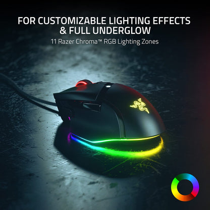 Razer Basilisk V3 Mouse Gaming Ergonómico Personalizable: El interruptor de ratón más rápido para juegos - Iluminación RGB Chroma - Sensor Óptico de 26K DPI - 11 Botones Programables - Negro
