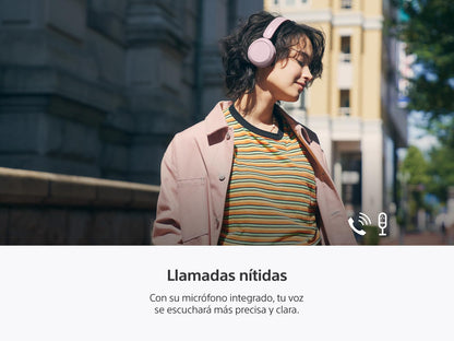 Sony Audífonos Inalámbricos de Diadema WH-CH520 Batería de Larga Duración Rosa