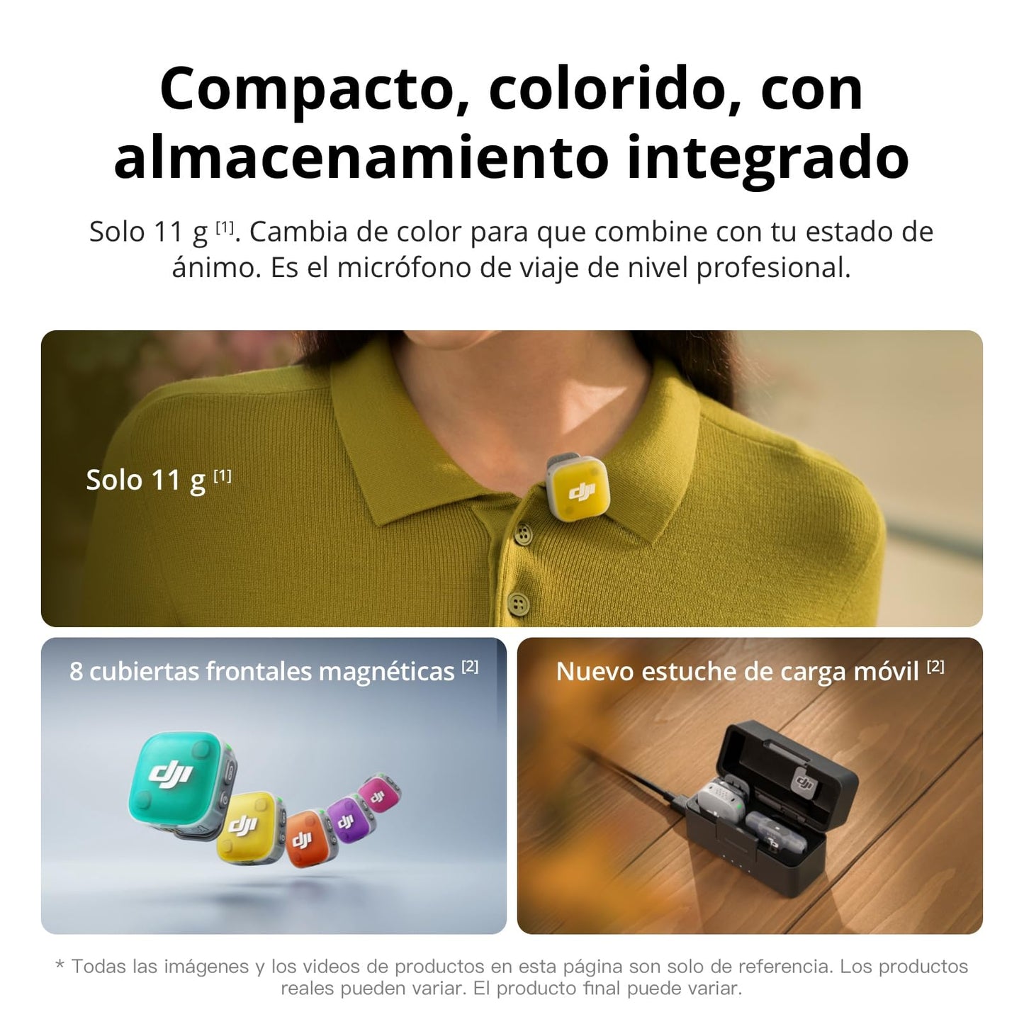 dji Mic Mini 2 (2 TX + 1 RX móvil + Estuche de Carga), micrófono inalámbrico para móvil iPhone 17/16/15 y Android/Tableta/PC, conectar y Listo, batería de 90 h, transmisión hasta 300 m, Vlogs