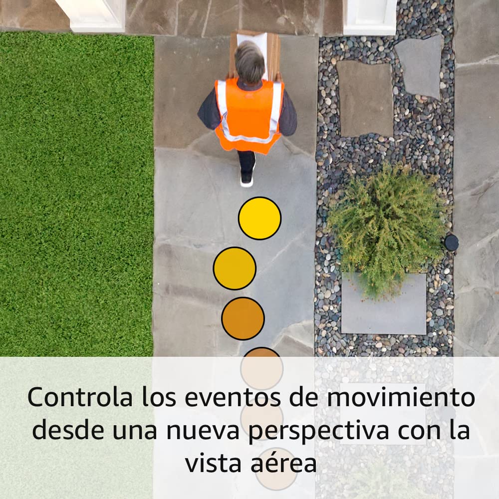Ring Pro Cámara de seguridad exterior con luces y sirena inalábrica (Spotlight Cam Pro Battery)