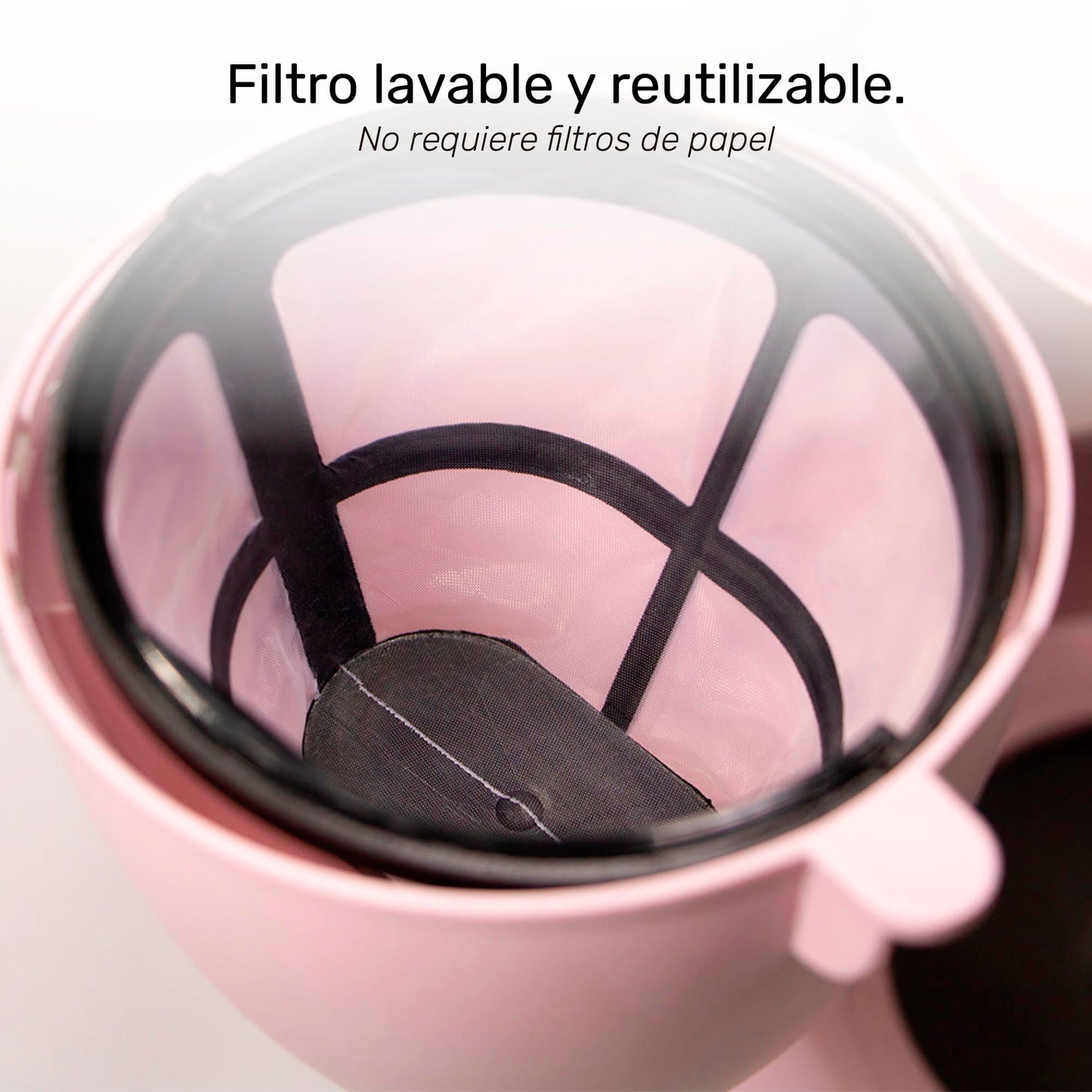 Taurus Cafetera Coffee Max 6 Ribbon Filtro Reutilizable Antigoteo Rosa