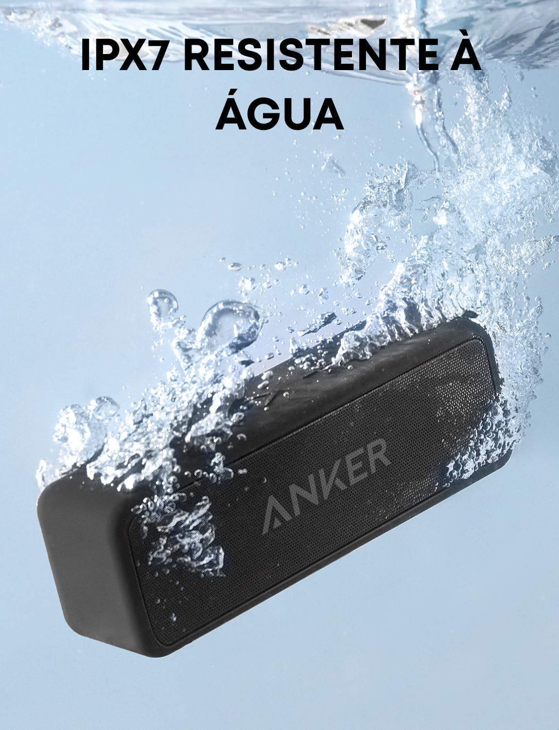 Soundcore Anker 2 Bocina Bluetooth Potente, hasta 24 Horas, protección contra el Agua IPX7, Graves enormes con Dos Controladores de Graves