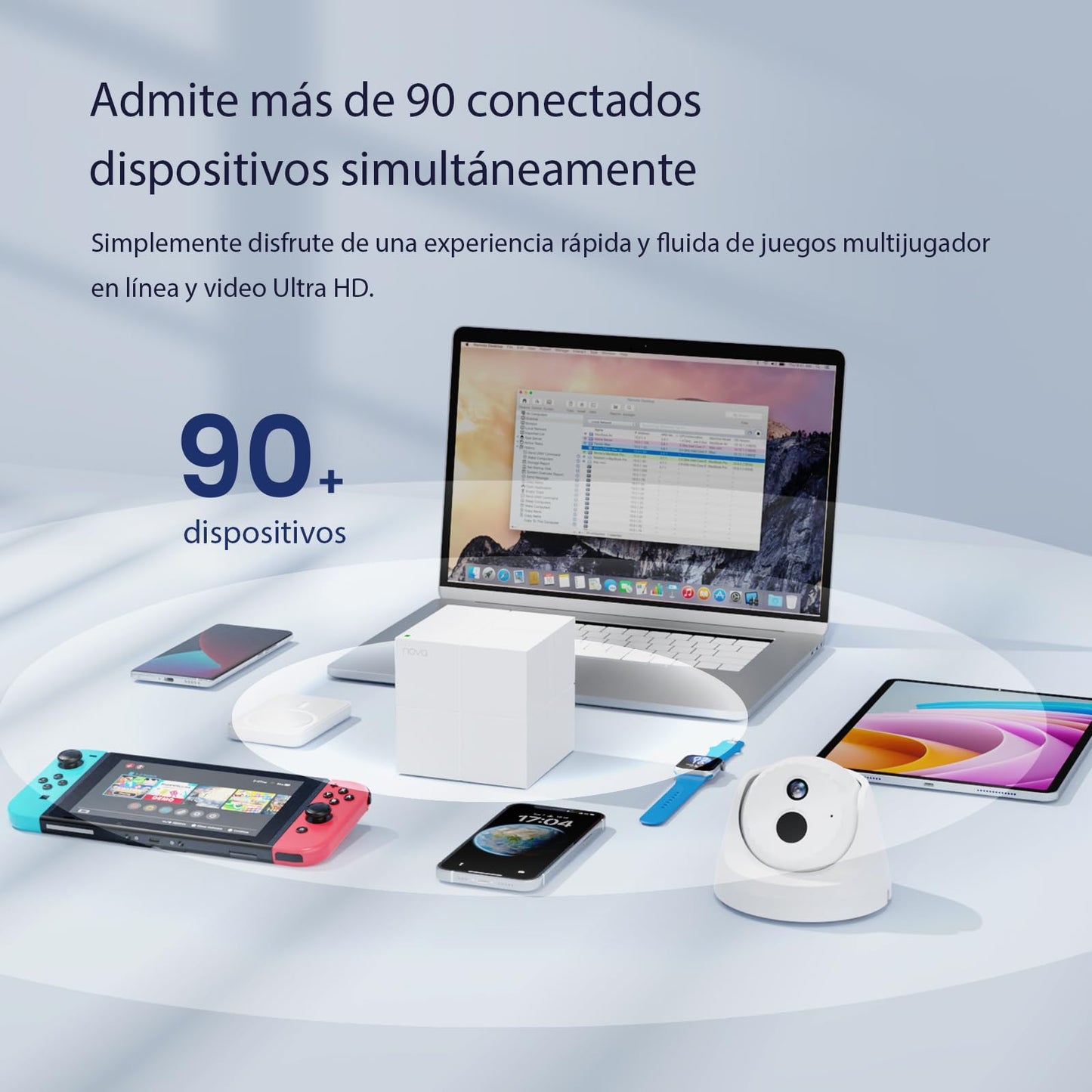 Tenda Nova WiFi Mesh System MW6 - Router WiFi de Malla AC1200, hasta 867 Mbps en 5 GHz, Red de Malla de Doble Banda Gigabit para 90 Dispositivos, Funciona con Alexa, 3-Pack