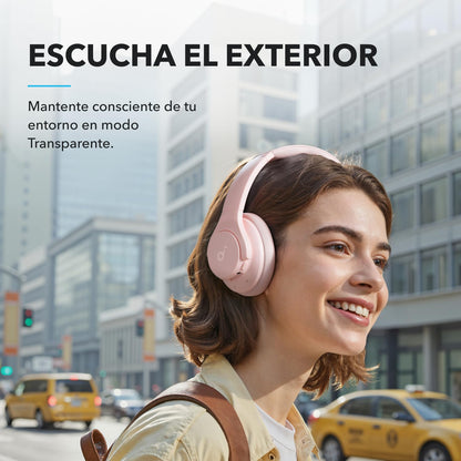 Soundcore by Anker Q20i Audifonos Inalambricos Diadema, hasta 60h Reproducción, Carga Rápida, Cancelación Activa de Ruido, Hi-Res, Bajos Potentes, Modo Transparencia, para Juegos, Gamer