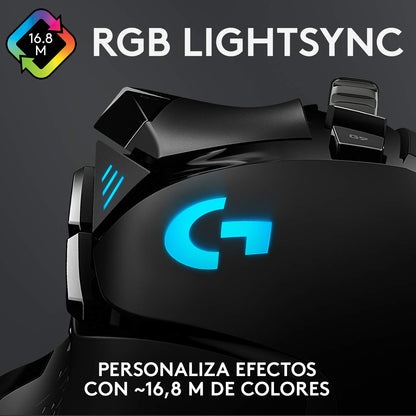 Logitech G502 Hero Mouse Gaming con Cable, Sensor Hero 25K, LIGHTSYNC RGB, Peso Ajustable, 11 Botones programables, Memoria integrada - Negro