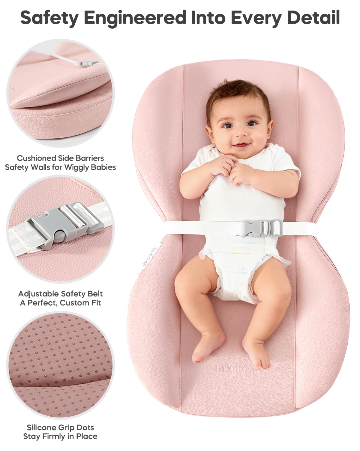 Mamatepe Cambiador Plegable PU Impermeable Y Lavable Rosado