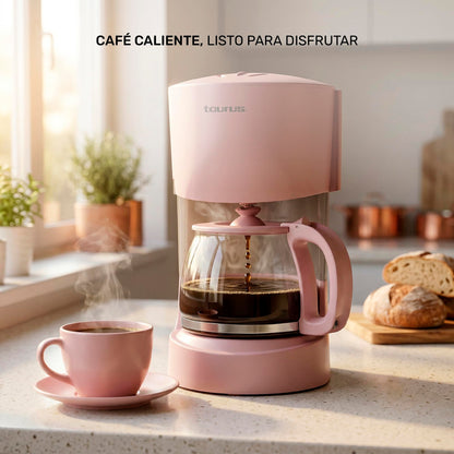 Taurus Cafetera Coffee Max 6 Ribbon Filtro Reutilizable Antigoteo Rosa
