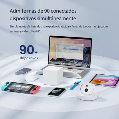 Tenda Nova WiFi Mesh System MW6 - Router WiFi de Malla AC1200, hasta 867 Mbps en 5 GHz, Cubre hasta 200㎡, Red de Malla de Doble Banda Gigabit para 90 Dispositivos, Funciona con Alexa, 2-Pack