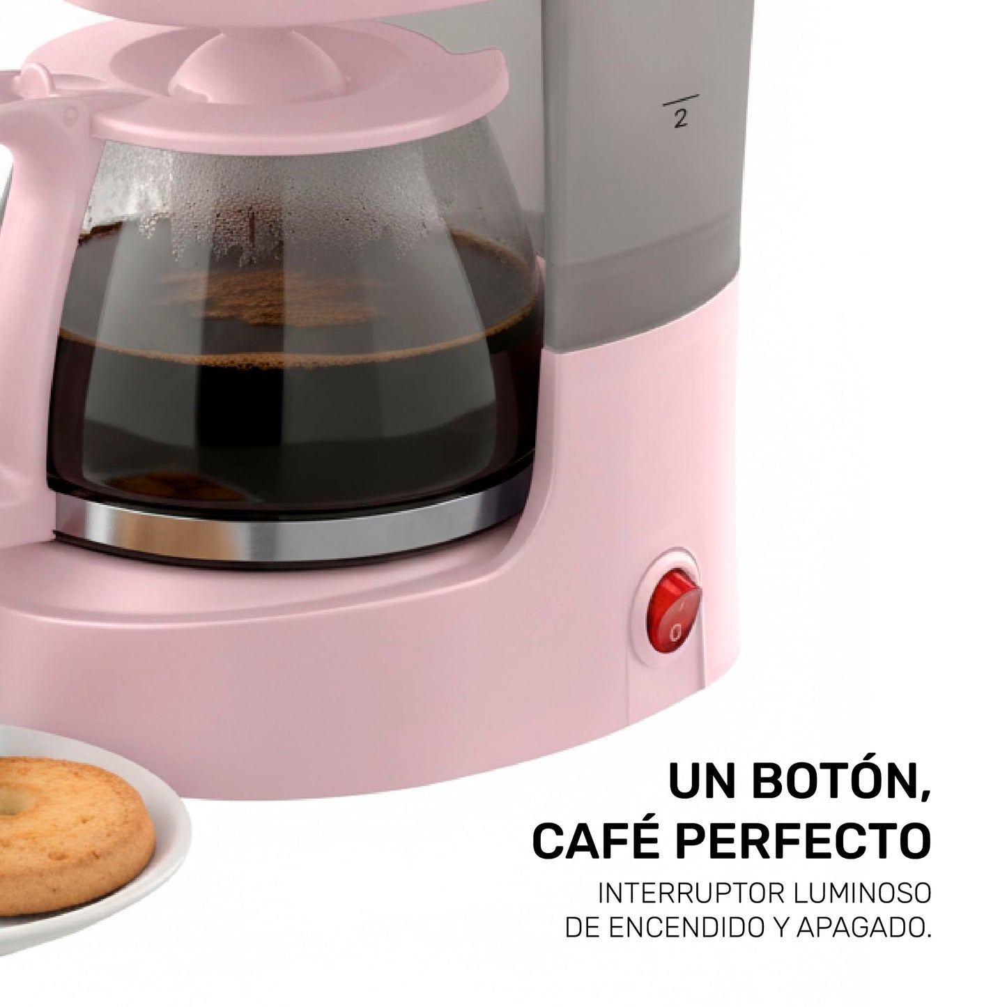 Taurus Cafetera Coffee Max 6 Ribbon Filtro Reutilizable Antigoteo Rosa
