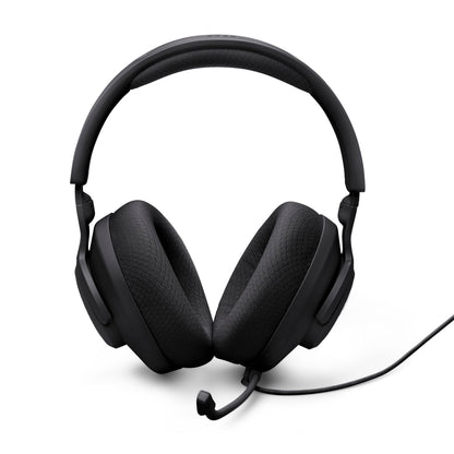 JBL Quantum 100M2 - Audífonos alambricos integrales para Gaming con Cable y micrófono Extraible con opción de silenciar - Negro