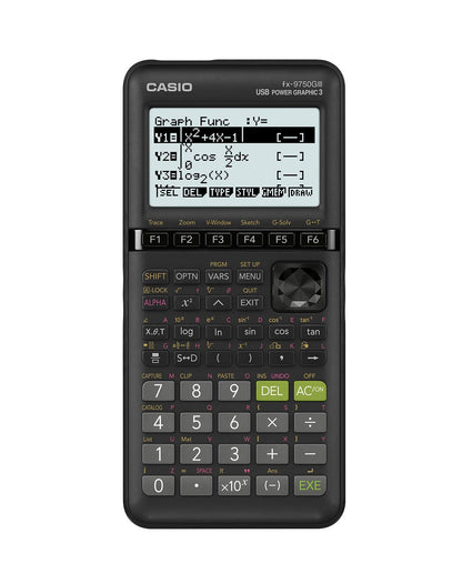 Casio fx-9750GIII, calculadora gráfica estándar, visualización de Libro de Texto Pyton y Natural, Color Negro