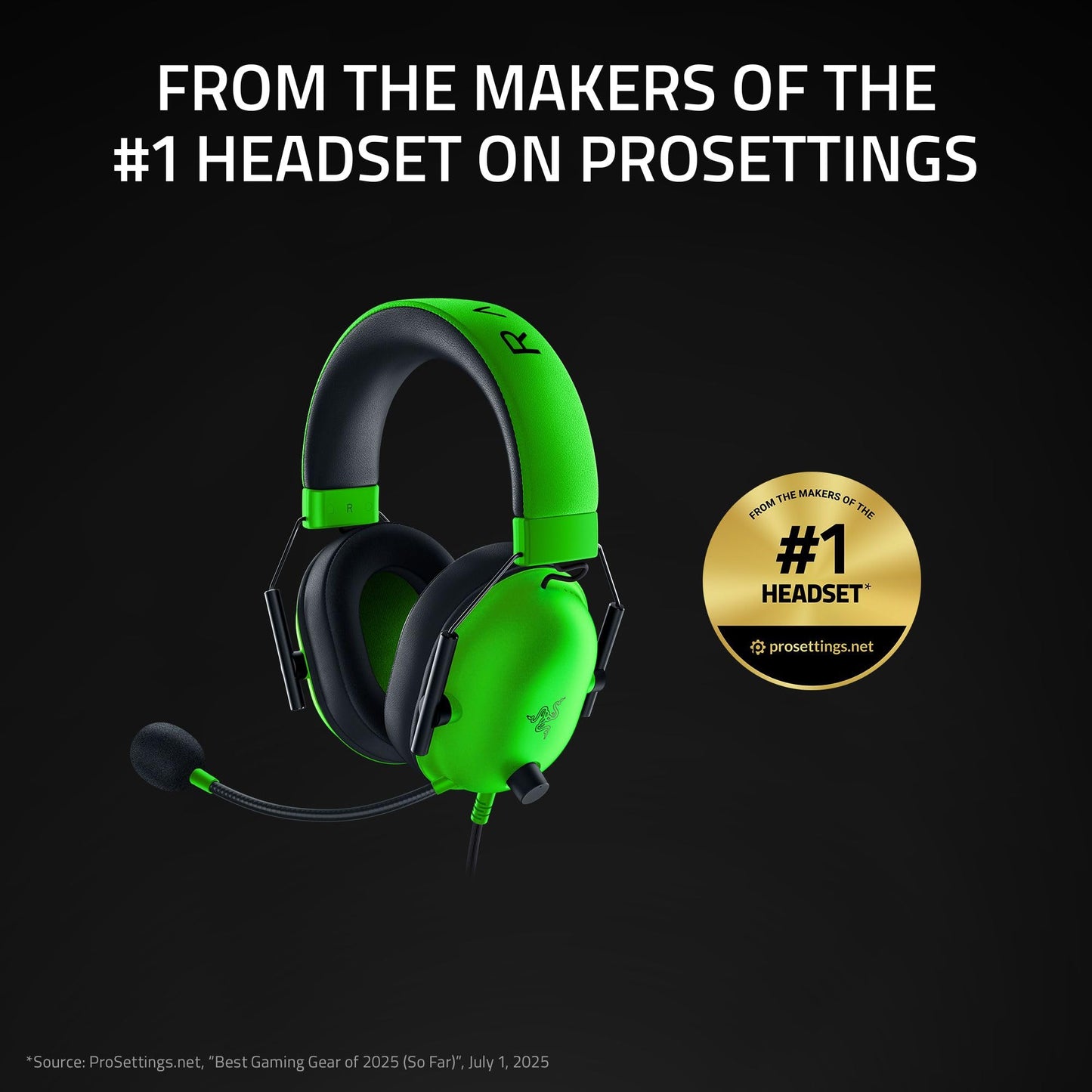 Razer BlackShark V2 X Gaming Headset: 7.1 Surround Sound - 50mm Drivers - Memory Foam Ear Cushions - For PC, PS5, PS4, Switch, Xbox One, Xbox Series X|S, Mobile - 3.5mm Audio Jack - Green