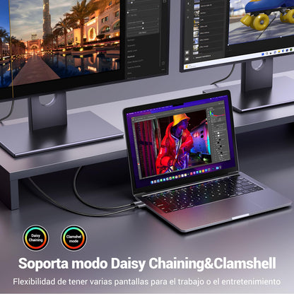 UGREEN Cable USB C a DisplayPort 1.4 8K60Hz 4K240Hz Thunderbolt Negro
