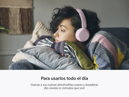 Sony Audífonos Inalámbricos de Diadema WH-CH520 Batería de Larga Duración Rosa