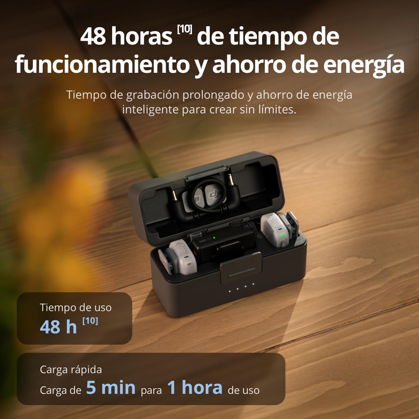 dji Mic Mini 2 (2 TX + 1 RX móvil + Estuche de Carga), micrófono inalámbrico para móvil iPhone 17/16/15 y Android/Tableta/PC, conectar y Listo, batería de 90 h, transmisión hasta 300 m, Vlogs