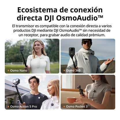 Dji Micrófono Inalámbrico Mic 2 Cancelación De Ruido Inteligente Shadow Black