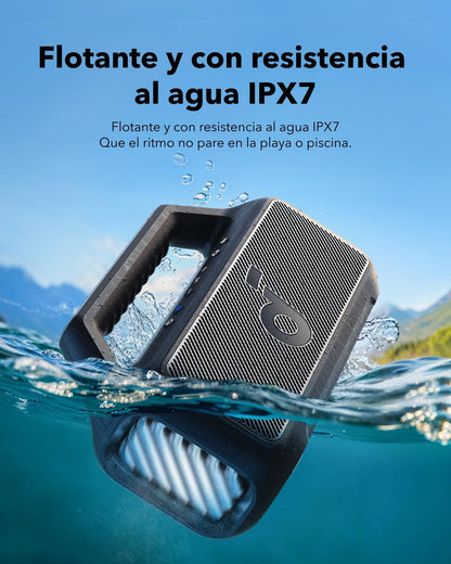 Soundcore by Anker Boom 2 Bocina Bluetooth Portatil, Hasta 24h de Reproducción, Potencia 80W RMS con BassUp, Sincroniza +100 Altavoces, IPX7 Flotante, Altavoz Inalámbrico, Party Box, Regalos para mamá