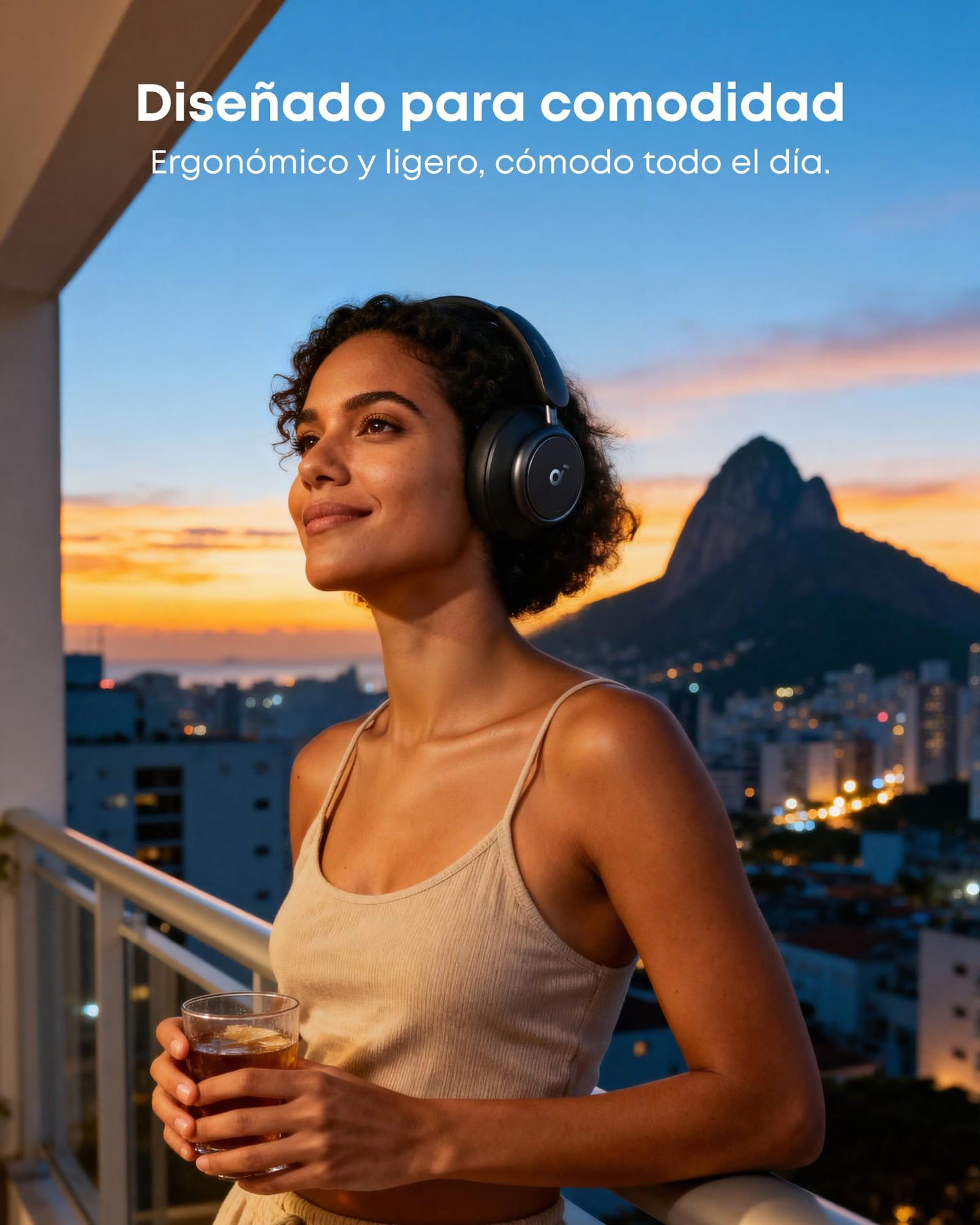 Soundcore Space Q45 Audifonos Inalambricos Diadema con ANC Adaptativa hasta 98%, hasta 50h Reproducción, Carga Rápida, Audio Hi-Res LDAC, App, Ajuste Cómodo, para Juegos, Gamer, Regalos para mamá