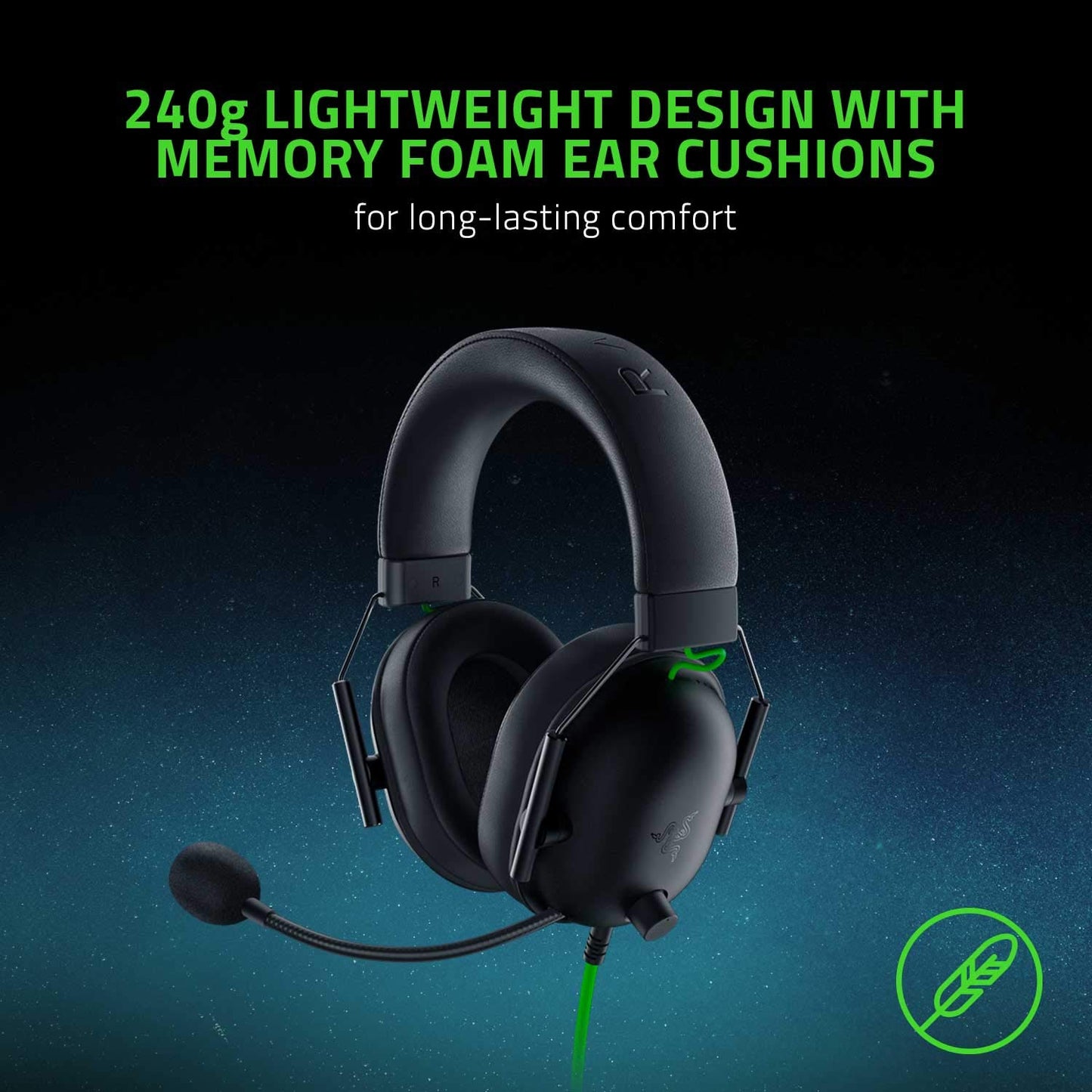Razer BlackShark V2 X Auriculares para Juegos: Controladores De 50mm - Micrófono Cardioide - Espuma Viscoelástica - Auriculares Que Aíslan El Ruido - para PC, PS4, PS5, Switch - 3.5mm - Negro
