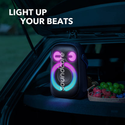 Soundcore Anker Rave Neo 2 Altavoz portátil, PartyCast 2.0, espectáculo de luz, IPX7 Impermeable (Flota en el Agua), 18 hrs de reproducción, Ecualizador Personalizable.