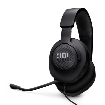 JBL Quantum 100M2 - Audífonos alambricos integrales para Gaming con Cable y micrófono Extraible con opción de silenciar - Negro