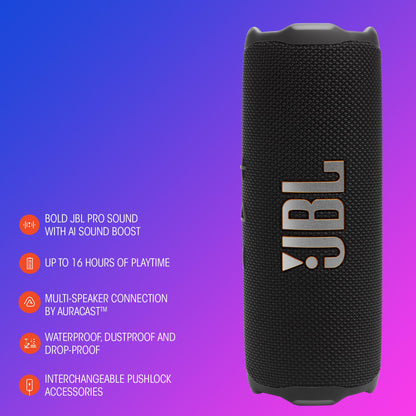 JBL Flip 7 Bocina Portátil Bluetooth Resistente al Agua Azul