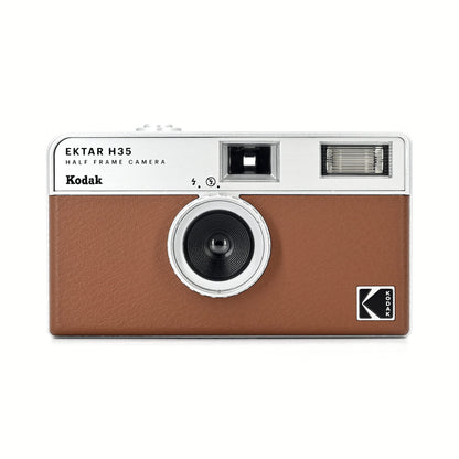 KODAK Cámara de película Ektar H35 de Medio Marco, 35 mm, Reutilizable, Enfoque automático, Ligera, fácil de Usar (Color café) (la película y la Pila AAA no están Incluidas)