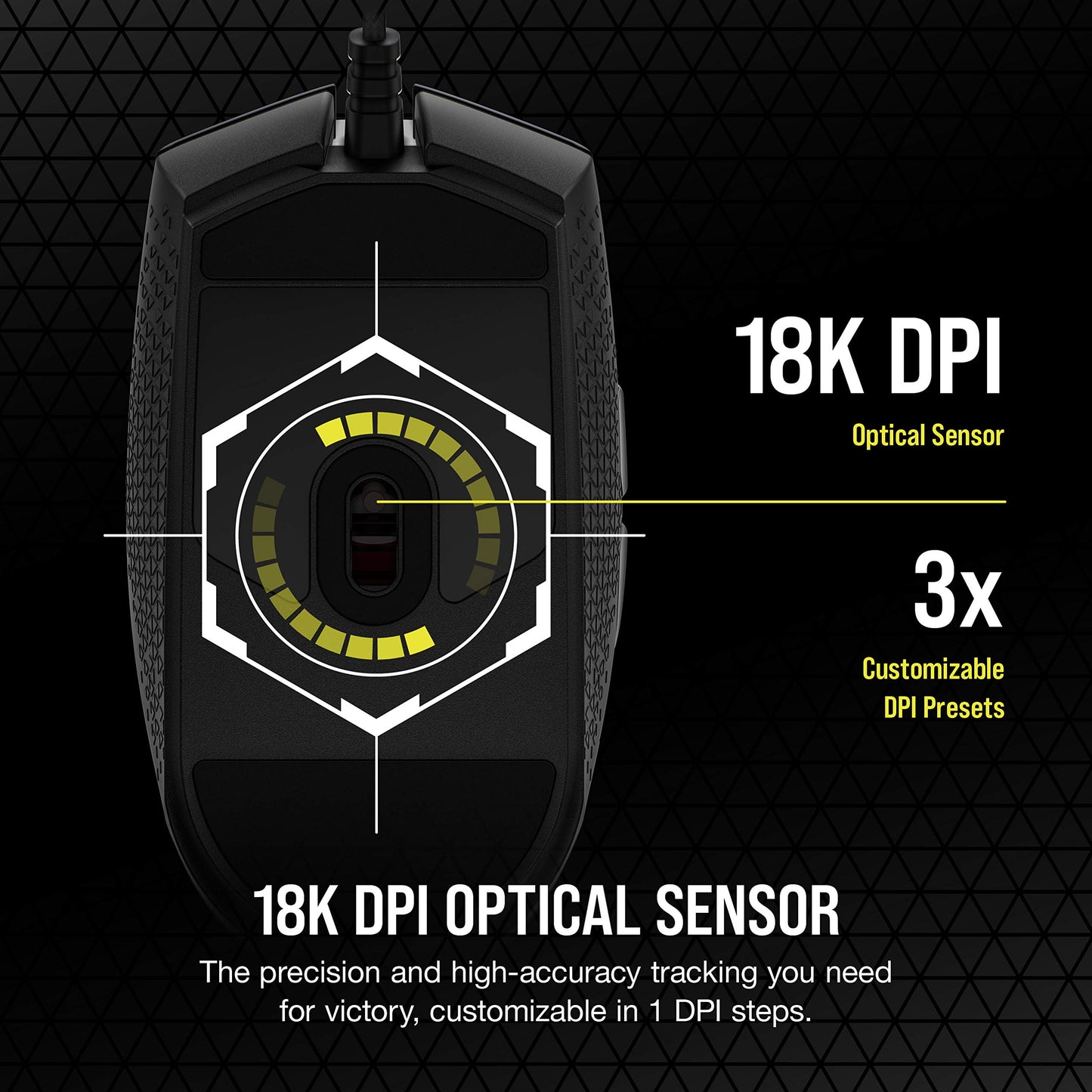 Corsair KATAR PRO XT Ratón de Juego FPS Ultraligero con Cable - 18,000 DPI - Forma Simétrica Compacta - Botones Quickstrike - Compatible con iCUE - PC, Mac, PS5, PS4, Xbox - Negro