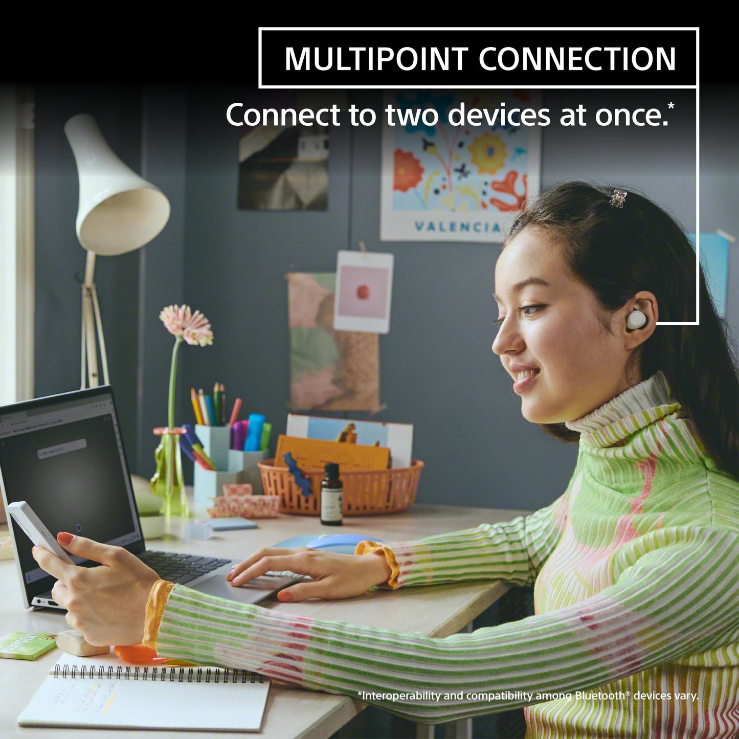 Sony Audífonos Bluetooth WF-C510 Hasta 22 Horas de Batería Color Negro