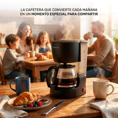 Taurus Cafetera de Goteo Coffee Max 6 Filtro Permanente Negro